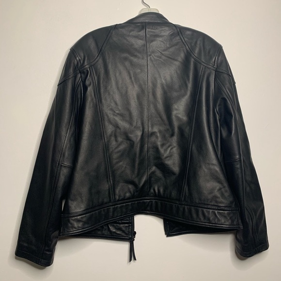 Madison Creek Soft Leather Black Motorcycle Jacket - Picture 15 of 15